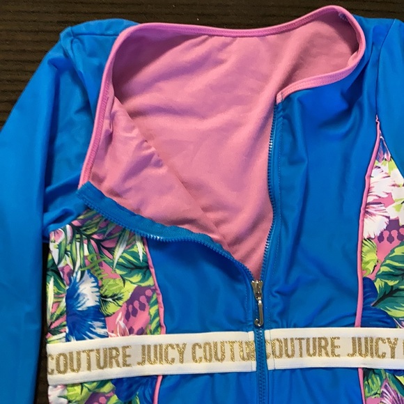 NWOT Juicy Couture Blue Long Sleeve 1-Piece Rashguard - Picture 4 of 7